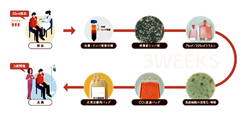 採血と点滴による治療
